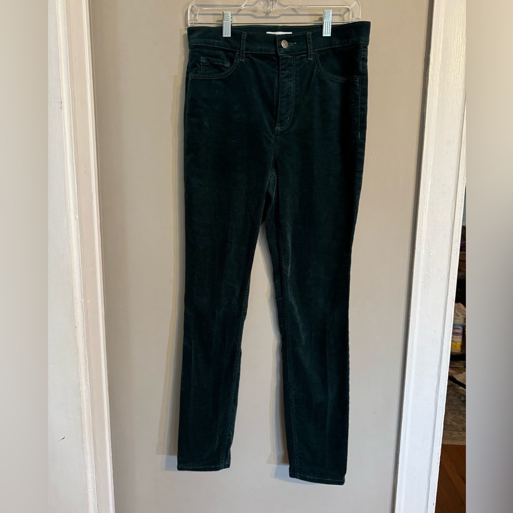 LOFT Deep Green Velvet Pants